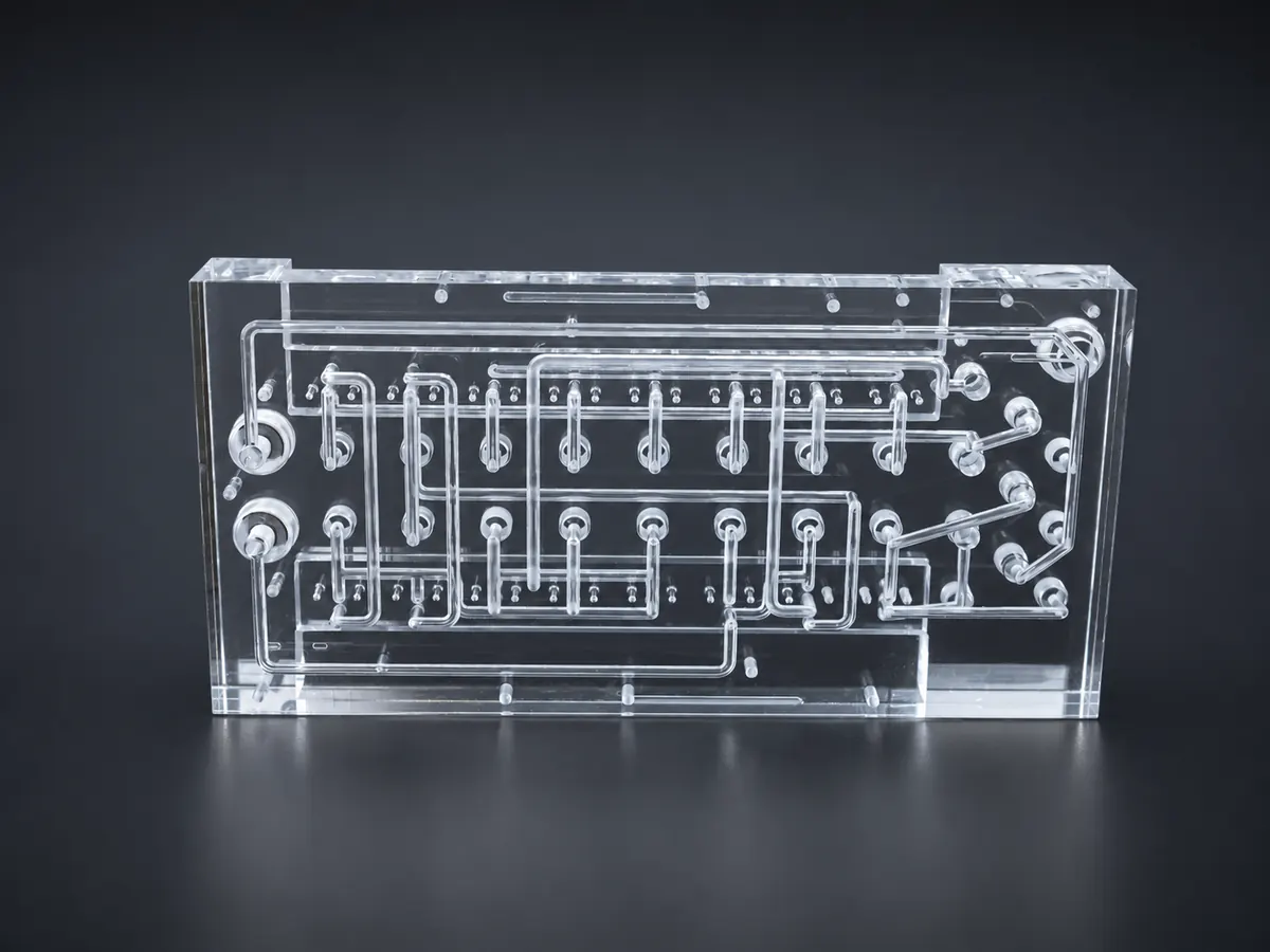 Engineering plastic components for semiconductor fluid control and technical applications