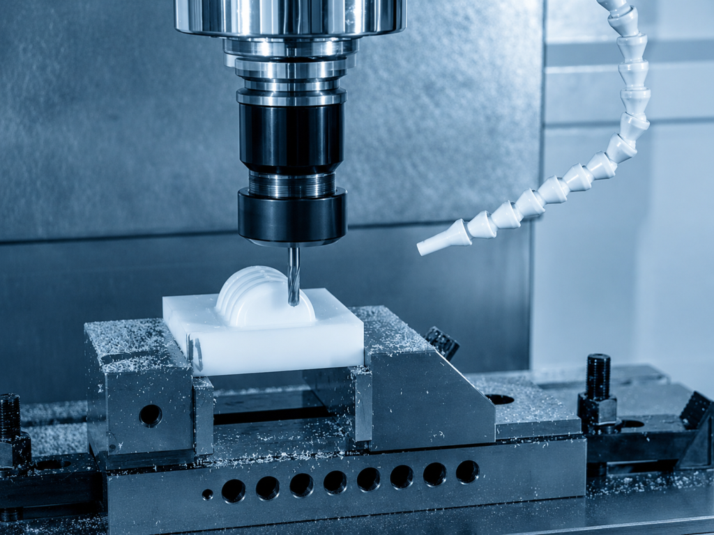 CNC machined engineering plastic surface finish and polishing example