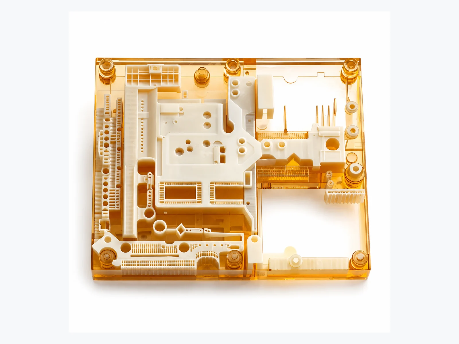 PEI CNC machined amber engineering plastic parts