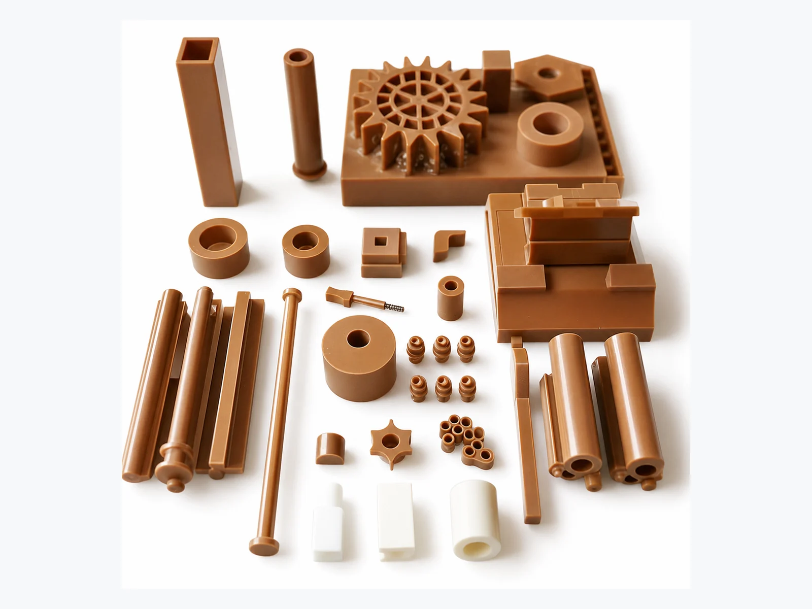 PI polyimide CNC machined high temperature plastic parts