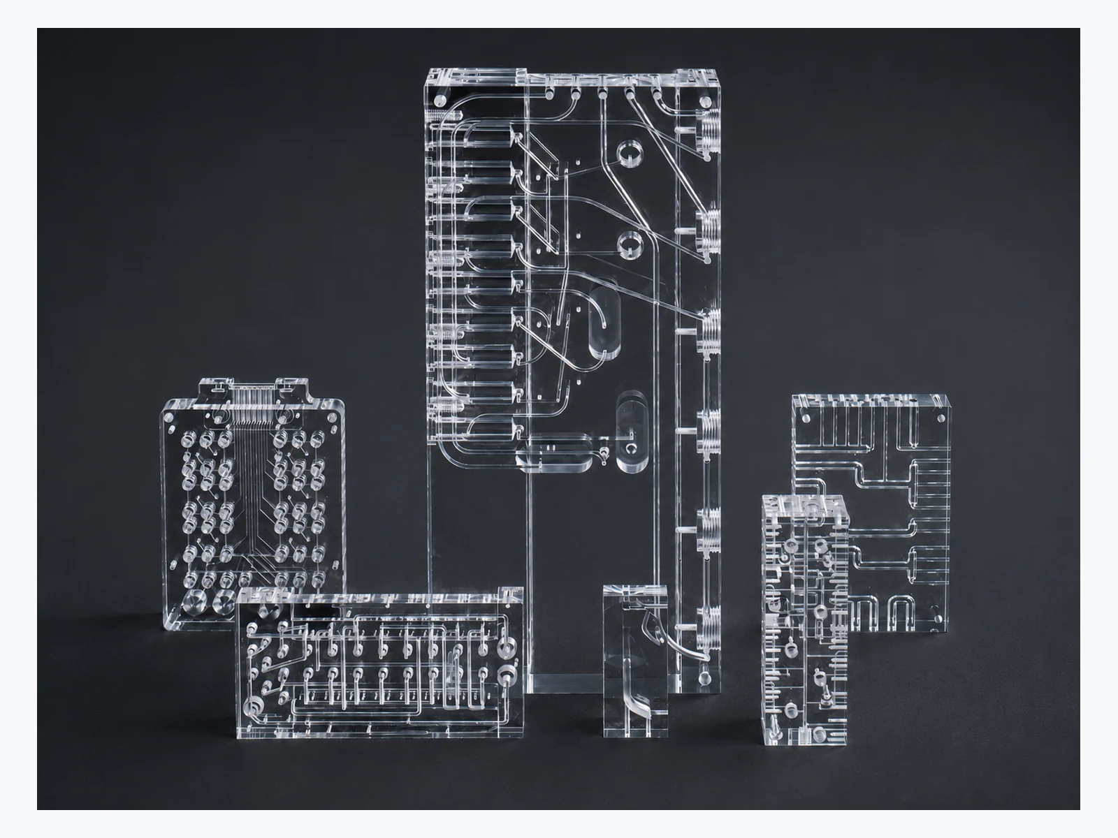 PMMA acrylic CNC machined transparent plastic components