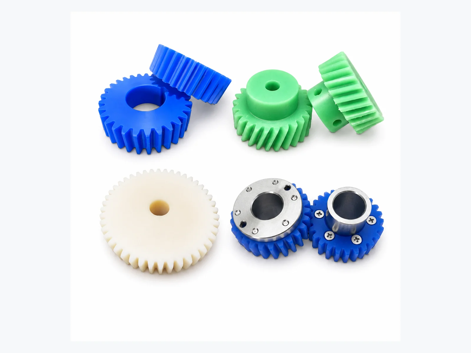 POM acetal CNC machined plastic gears and guide parts