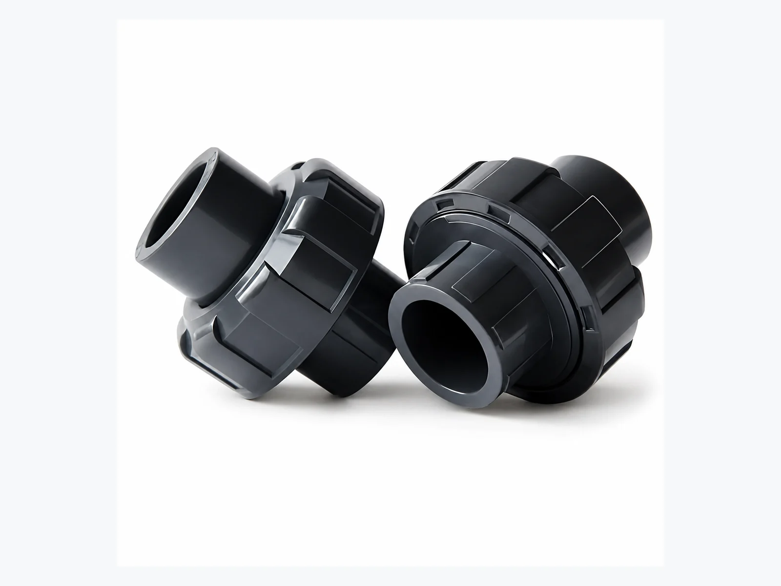 PVDF CNC machined white plastic fluid system components