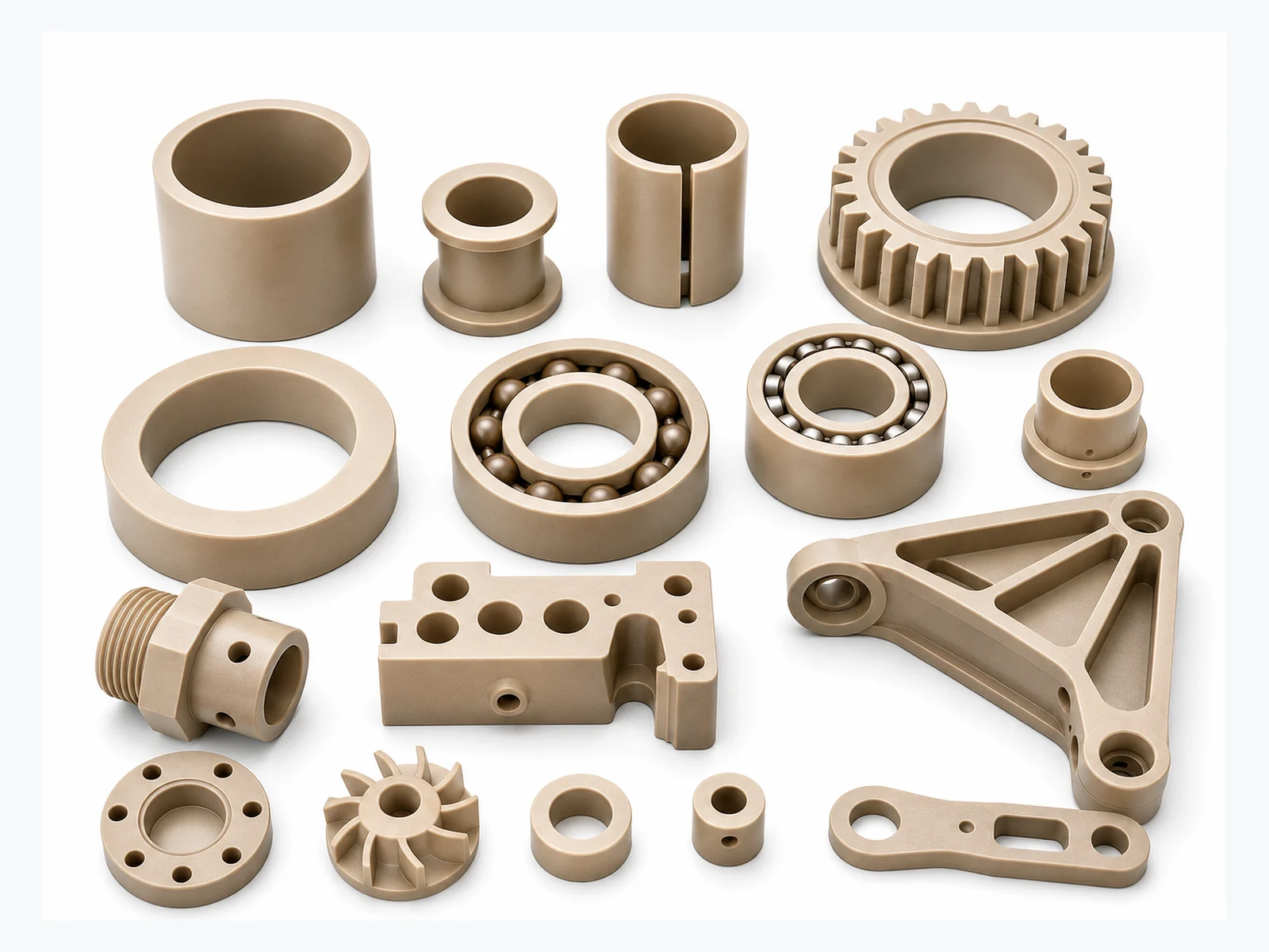 Engineering plastic materials and CNC machined plastic components