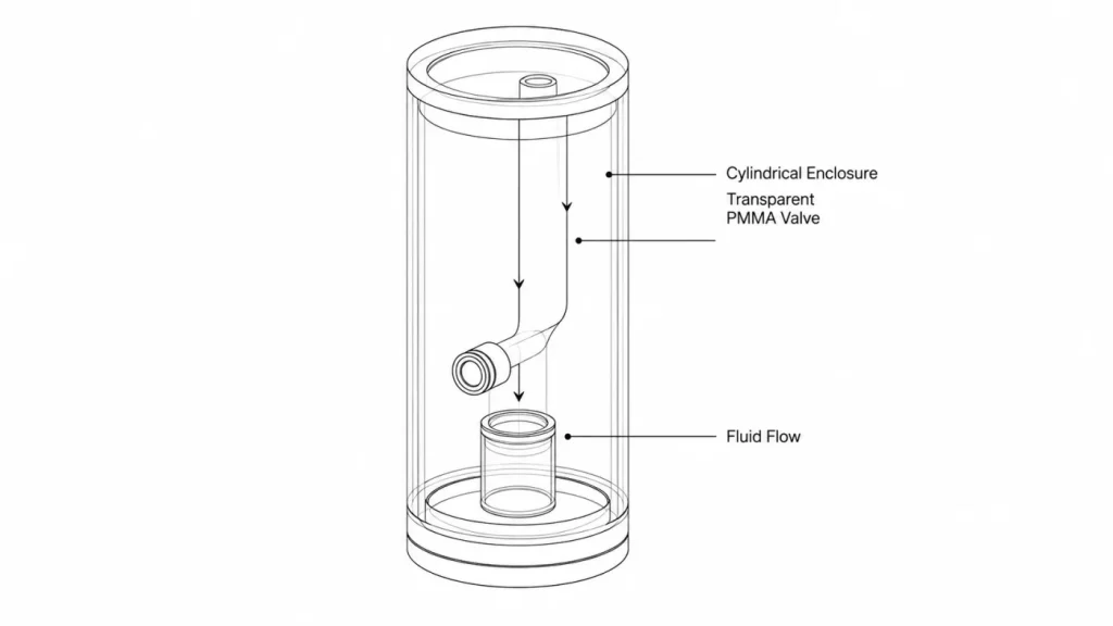 PMMA transparent valve machining defects and process controls